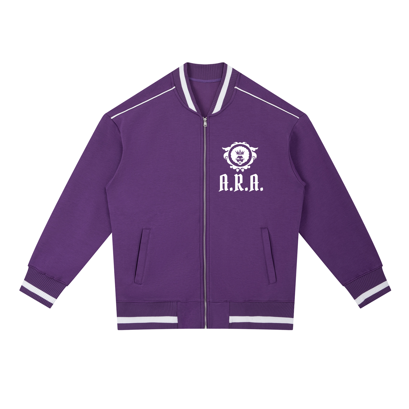RBB Contrast Piping Zip Bomber Jacket