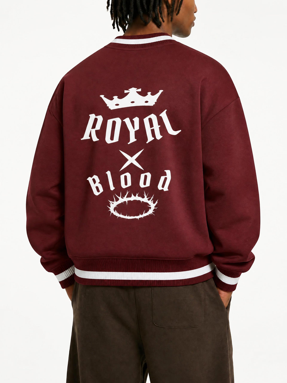RBB Contrast Piping Zip Bomber Jacket