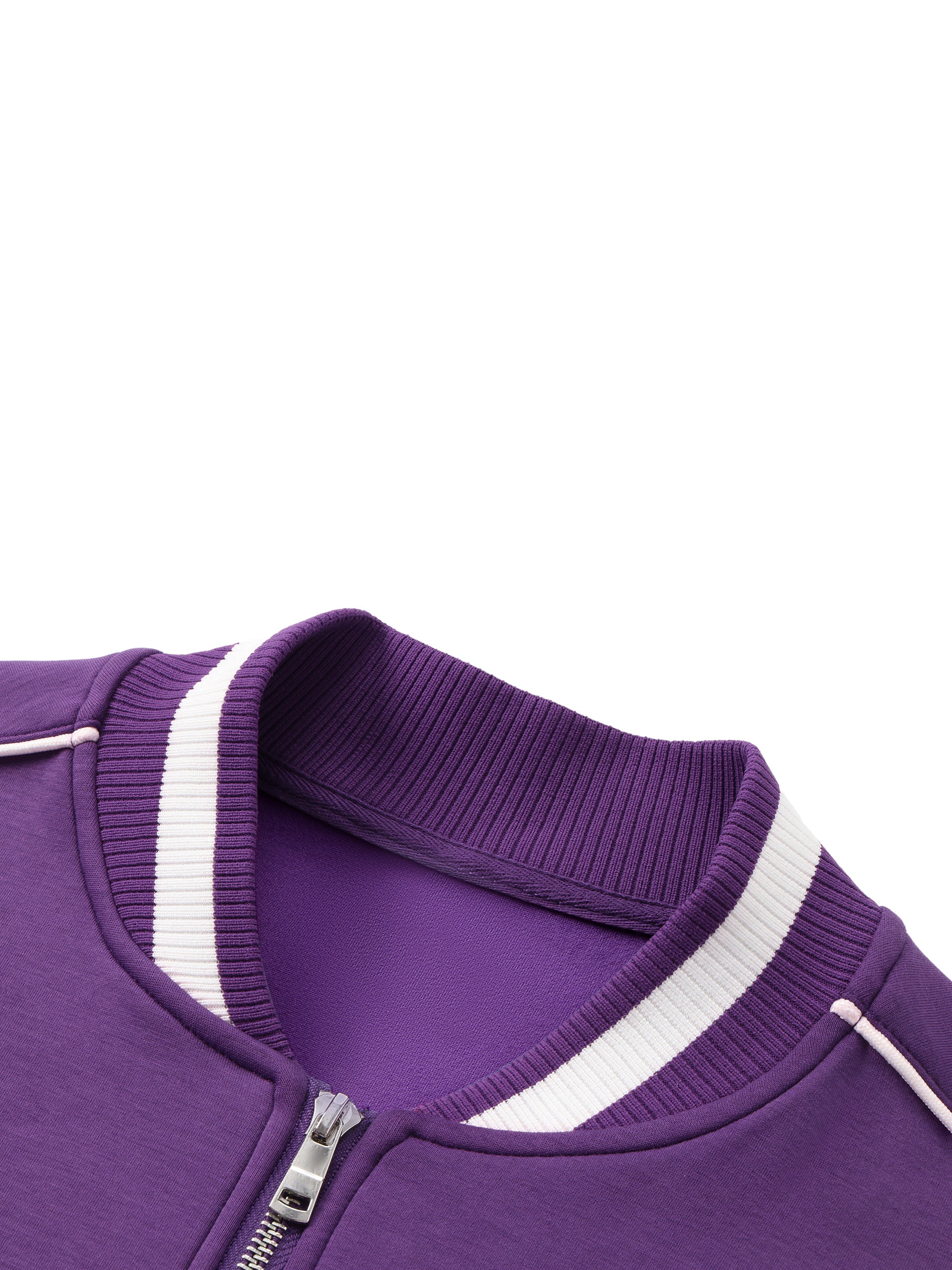 RBB Contrast Piping Zip Bomber Jacket